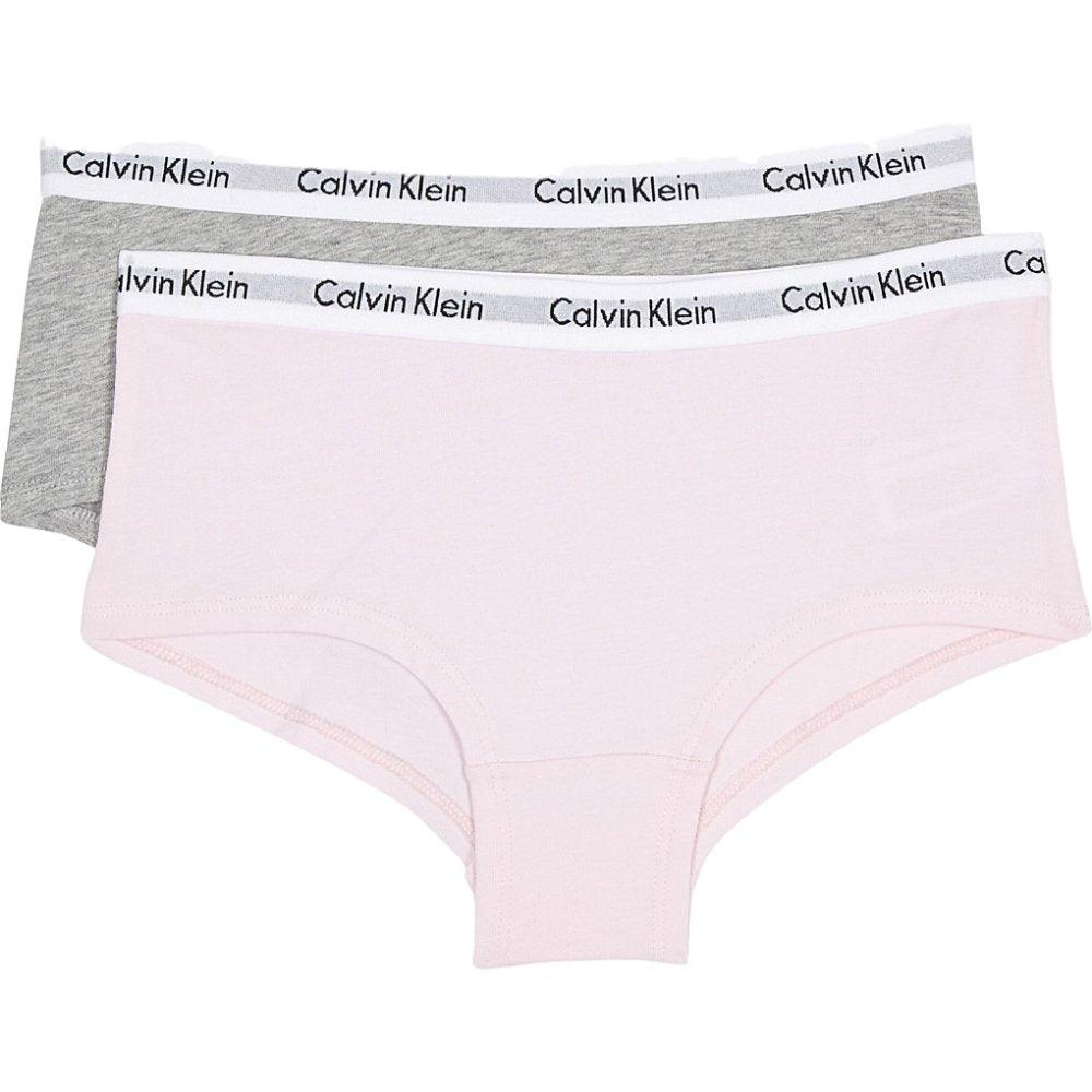 Calvin Klein Girls 2 Pack Modern Cotton Shorty Grey / Pink - Utility Bear