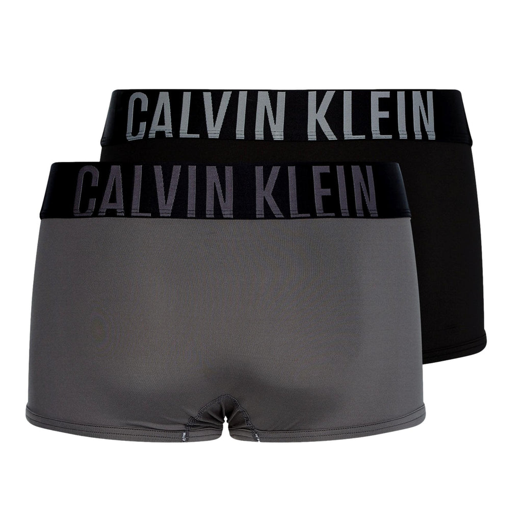 Calvin Klein Intense Power Low Rise Microfiber Trunk - Black/Grey Sky - Utility Bear