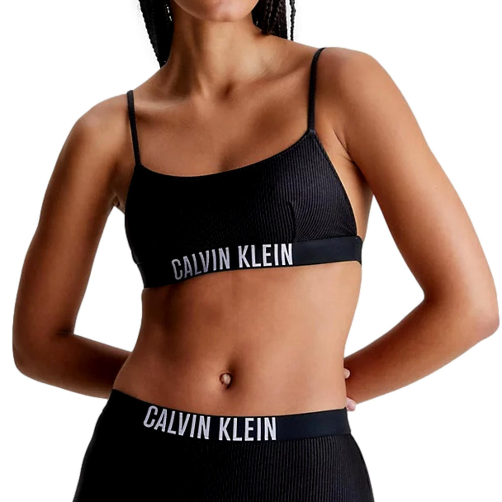 Calvin Klein Intense Power Swim Bikini Top - Black - Utility Bear