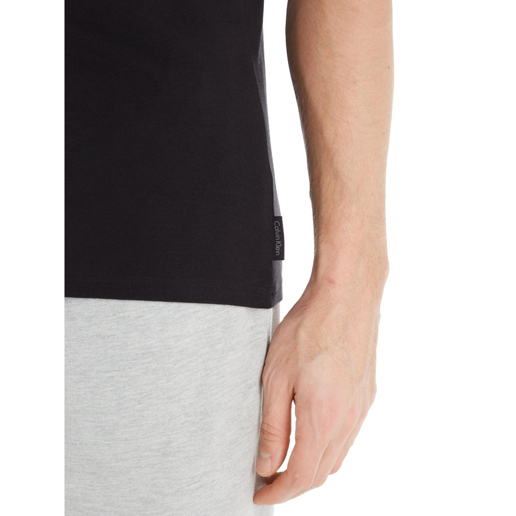 Calvin Klein Mens Modern Cotton 2 Pack Lounge T-Shirts - Black - Utility Bear
