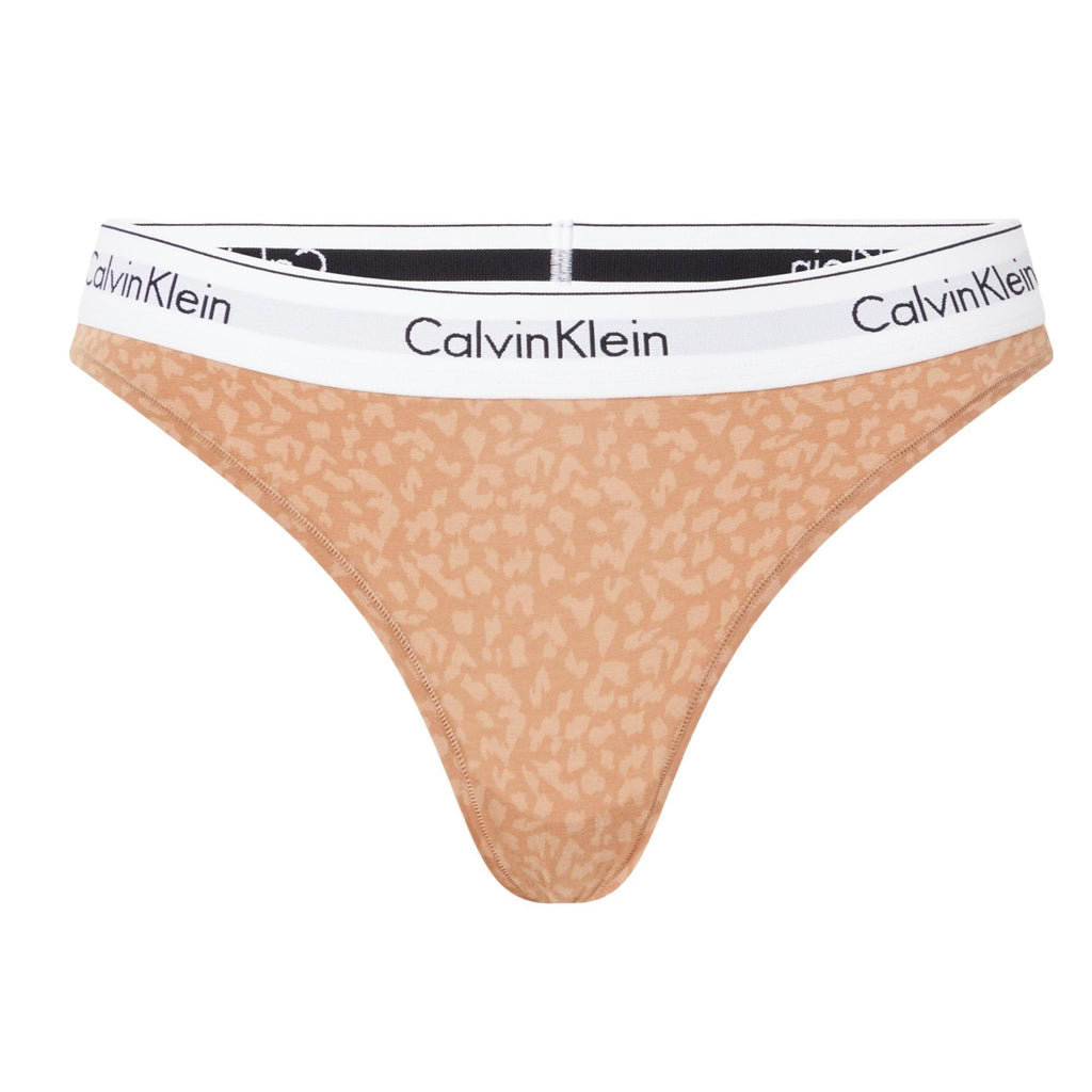 Calvin Klein Modern Cotton Bikini - Mini Animal Print_Sandalwood - Utility Bear