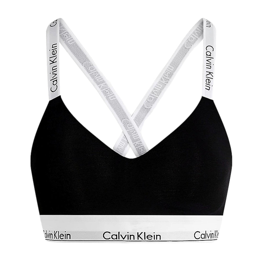 Calvin Klein Modern Cotton Lightly Lined Bralette - Black - Utility Bear