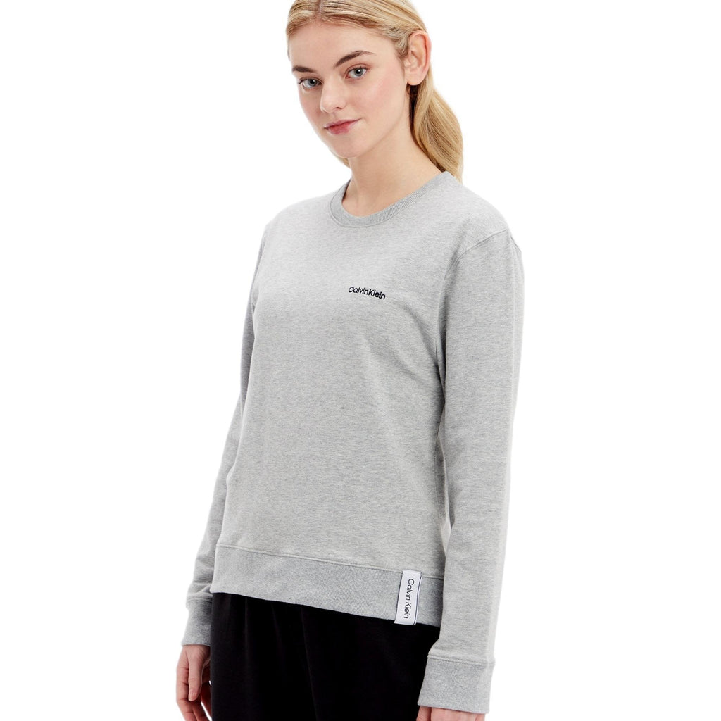 Calvin Klein Modern Cotton Sleepwear Sweatshirt - Grey Heather - Utility Bear