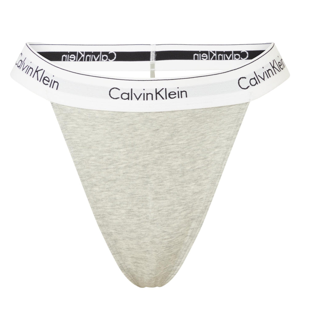 Calvin Klein Modern Cotton String Thong - Grey Heather - Utility Bear