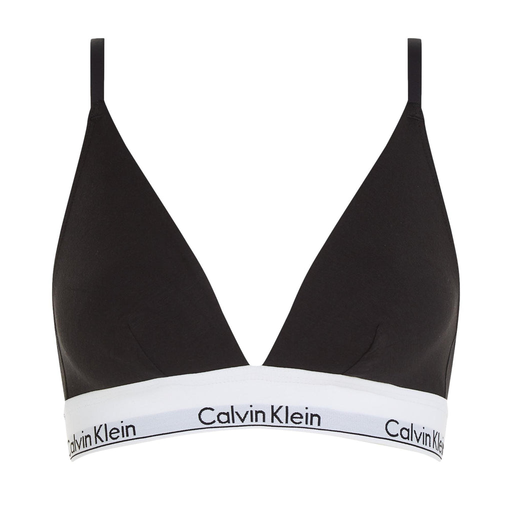 Calvin Klein Modern Cotton Unlined Triangle Bra - Black - Utility Bear