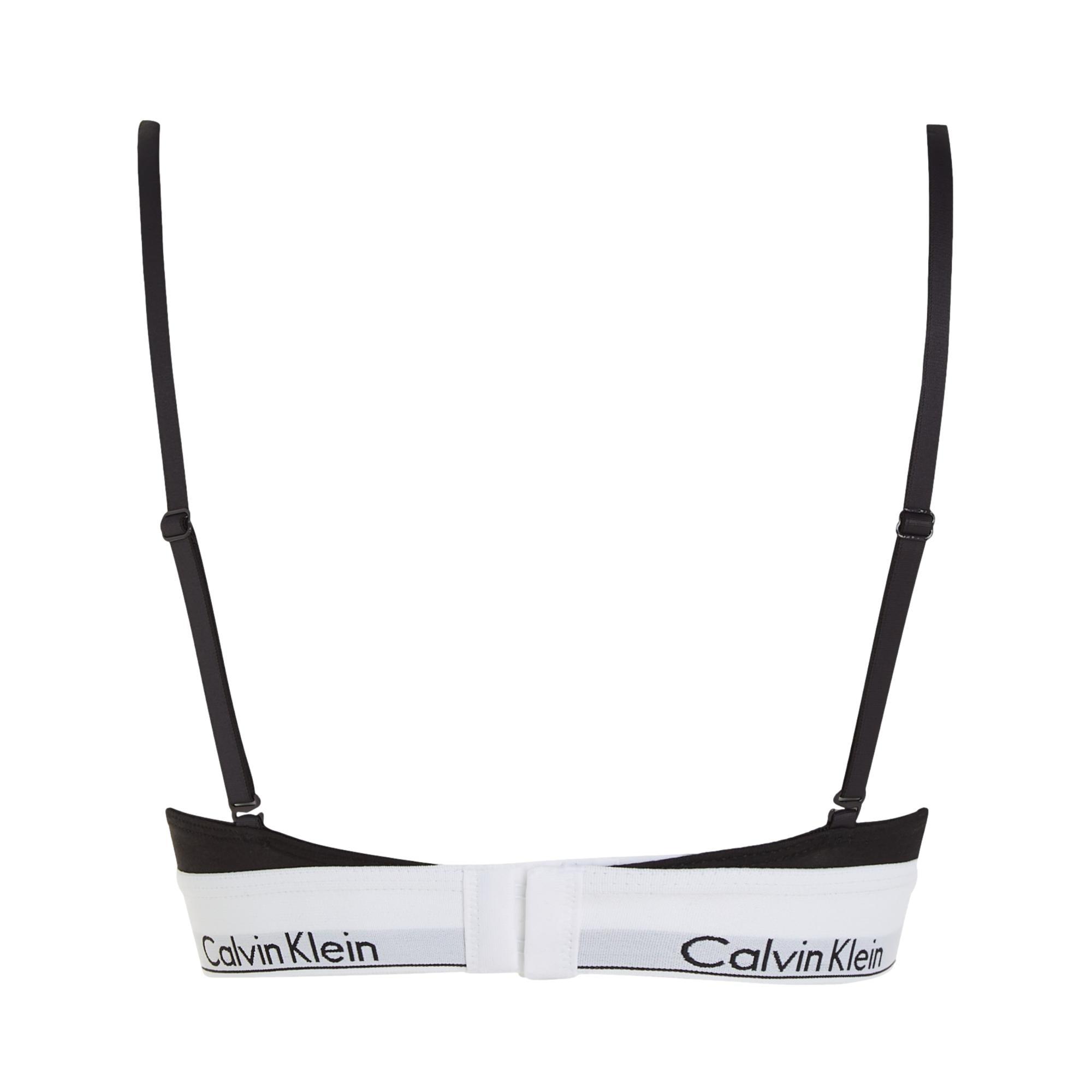 Calvin Klein Modern Cotton Unlined Triangle Bra - Black - Utility