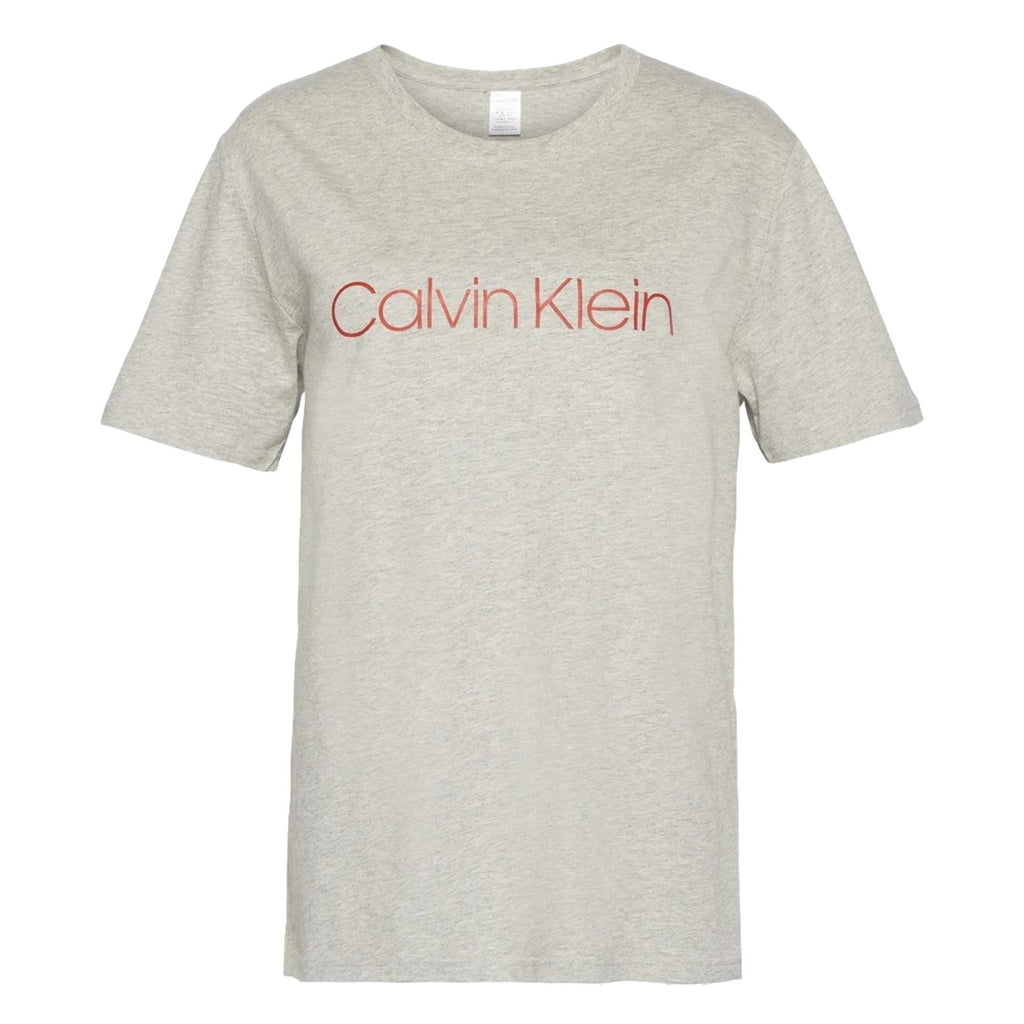 Calvin Klein Monogram Lounge Short Sleeve Crew Neck T-Shirt - Grey Heather - Utility Bear