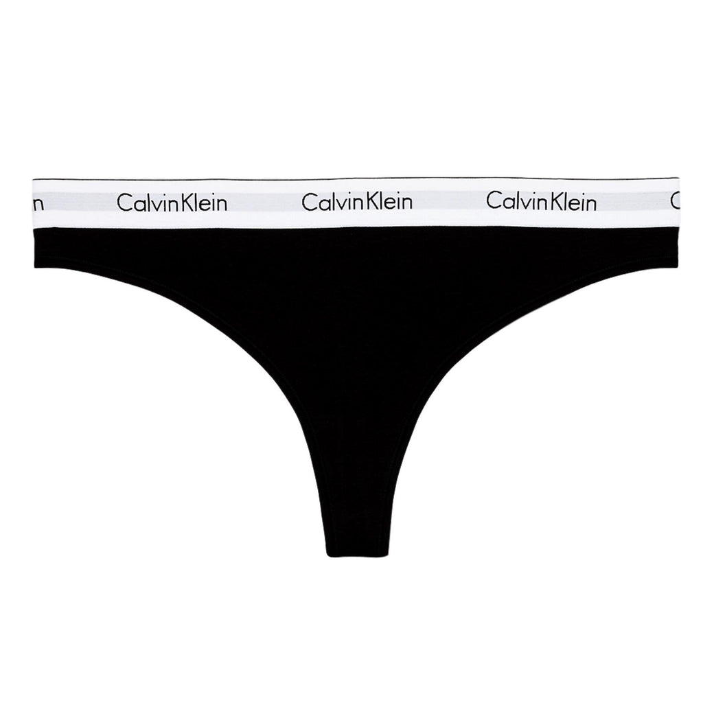 Calvin Klein Plus Size Modern Cotton Thong - Black - Utility Bear