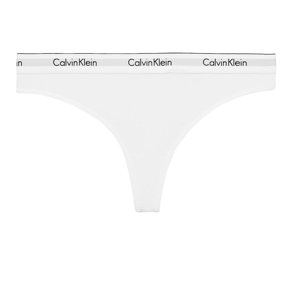 Calvin Klein Plus Size Modern Cotton Thong - White - Utility Bear