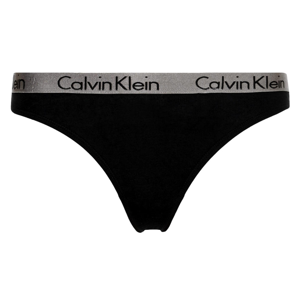 Calvin Klein Radiant Cotton Thong - Black - Utility Bear