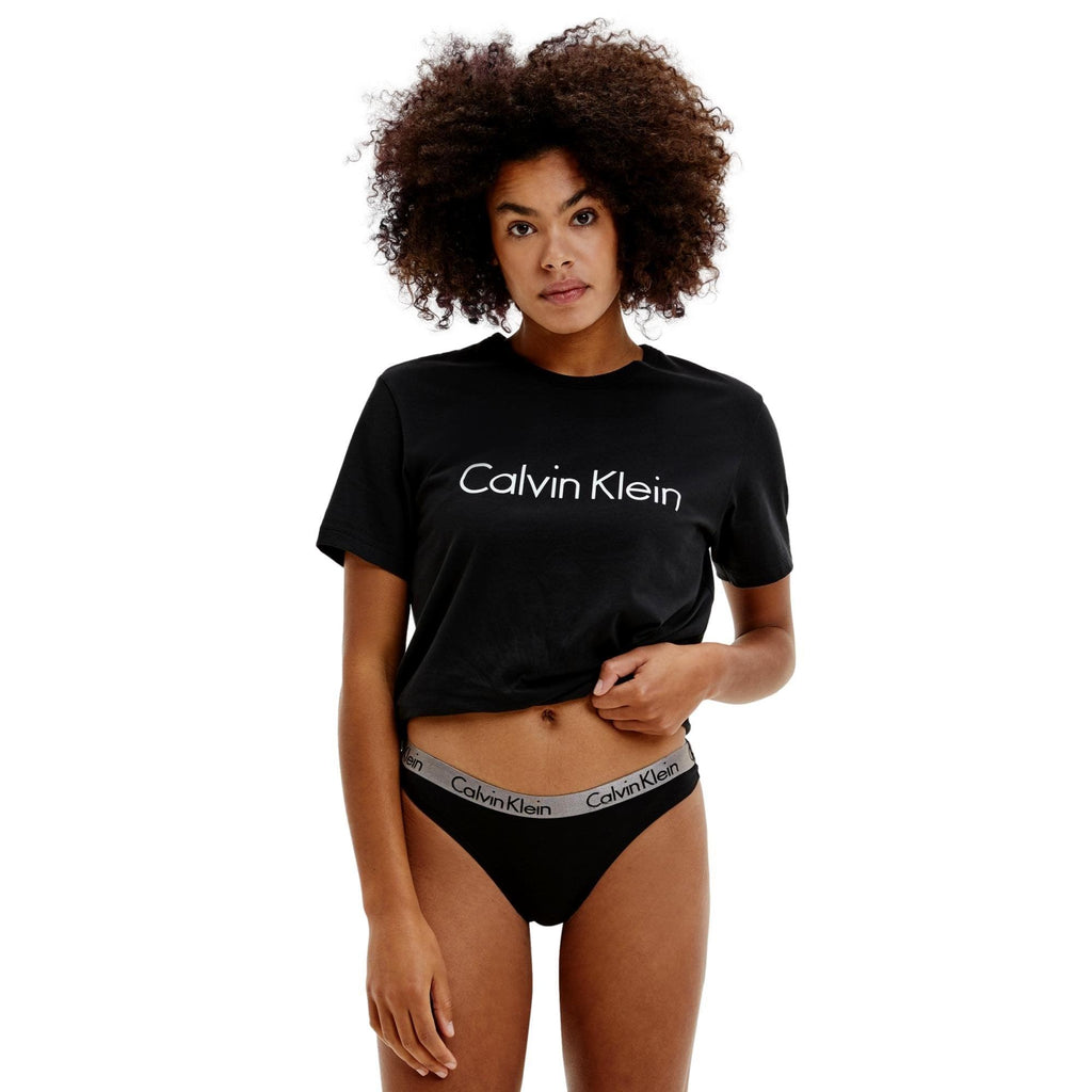 Calvin Klein Radiant Cotton Thong - Black - Utility Bear