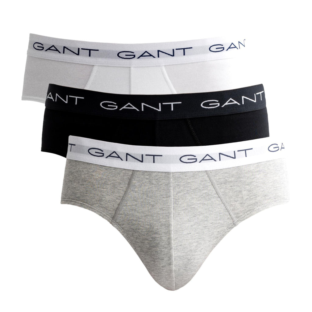 Gant 3 Pack Cotton Stretch Brief - Grey Melange - Utility Bear