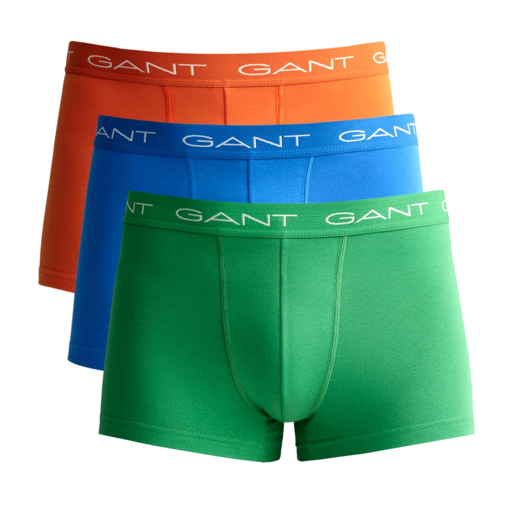 Gant 3 Pack Cotton Stretch Trunk - Mid Green - Utility Bear