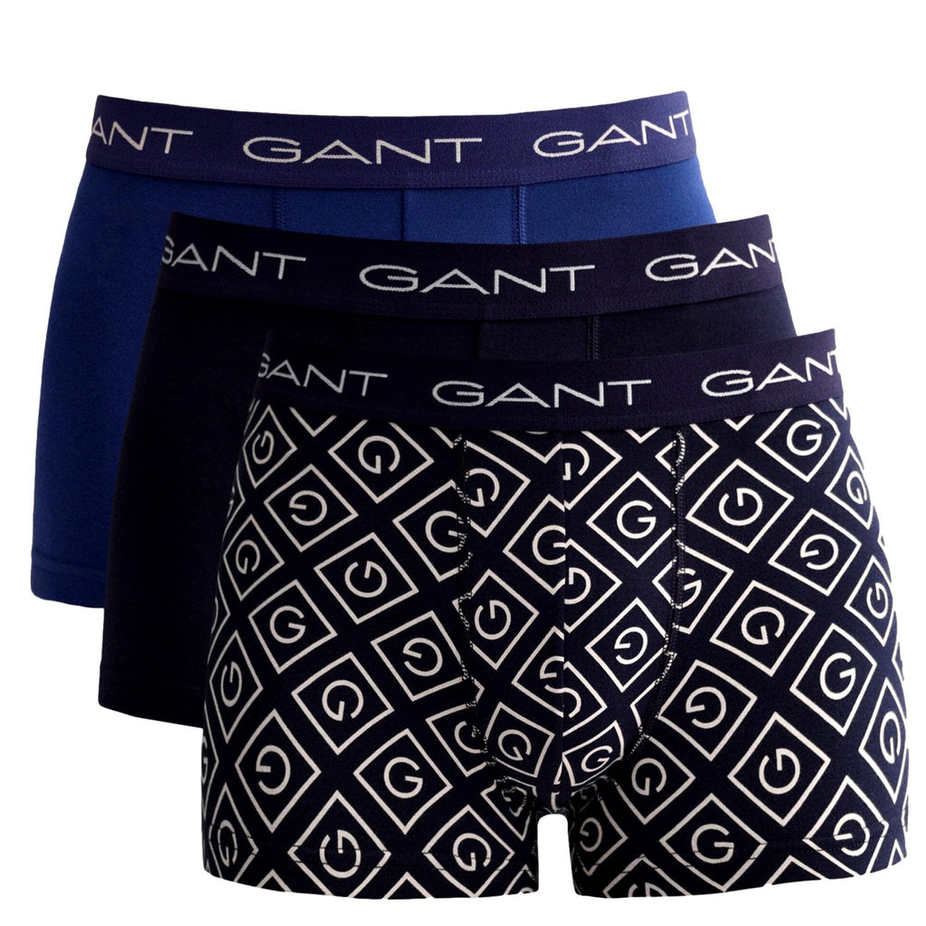 Gant 3 Pack Icon G Trunks - Evening Blue - Utility Bear