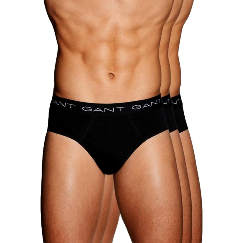 Gant 3 Pack Stretch Cotton Briefs - Black - Utility Bear