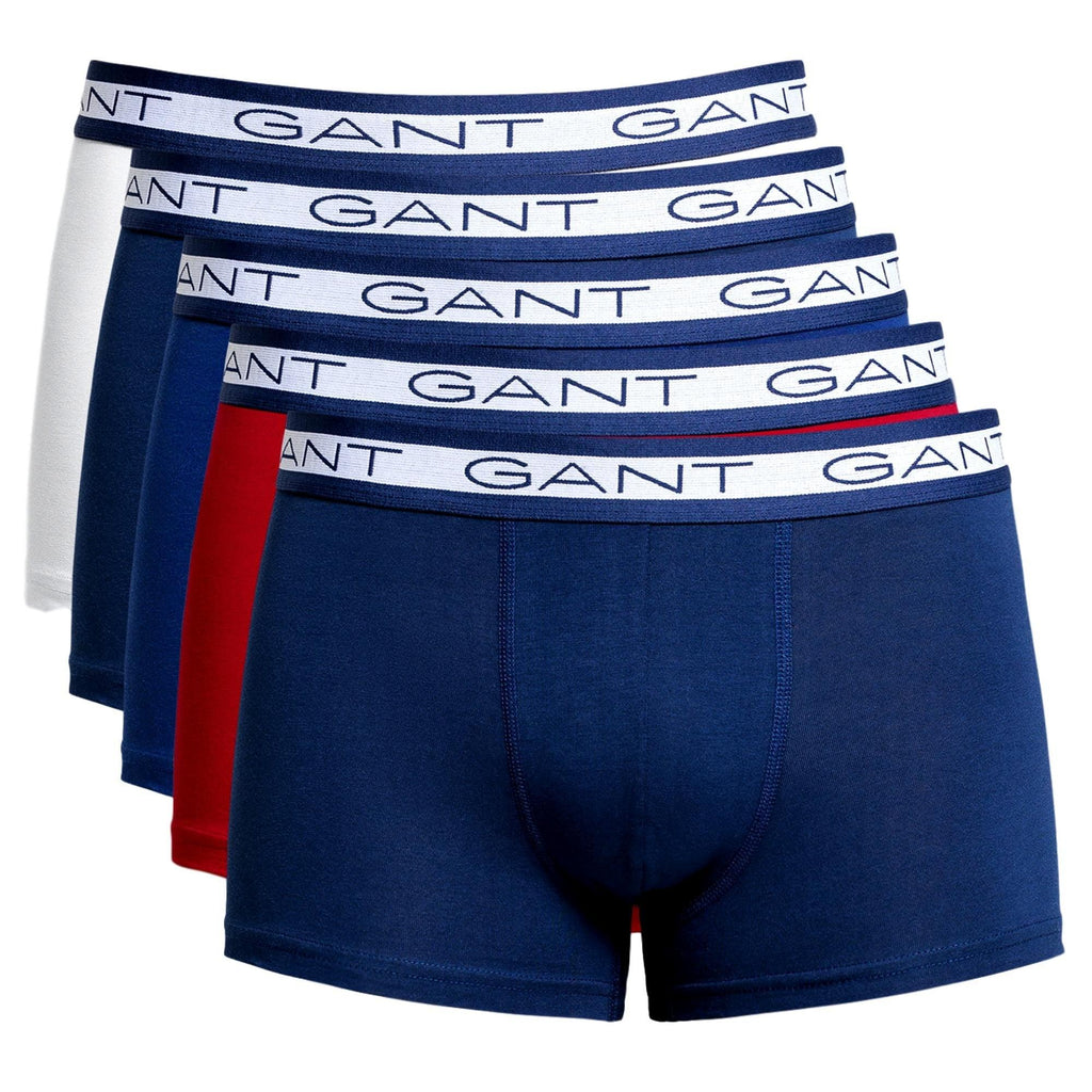 Gant 5 Pack Stretch Cotton Trunks - Multicolour - Utility Bear