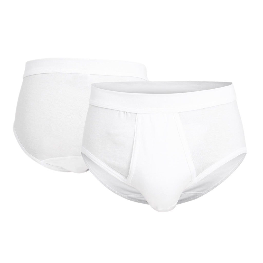 Götzburg 2 Pack Classic Fly Front Brief - White - Utility Bear