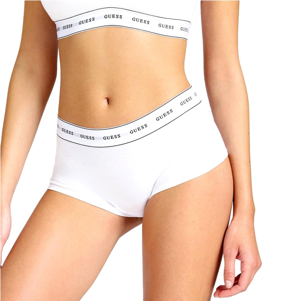 Guess Carrie Logo Stretch Culotte Pantie - White - Utility Bear