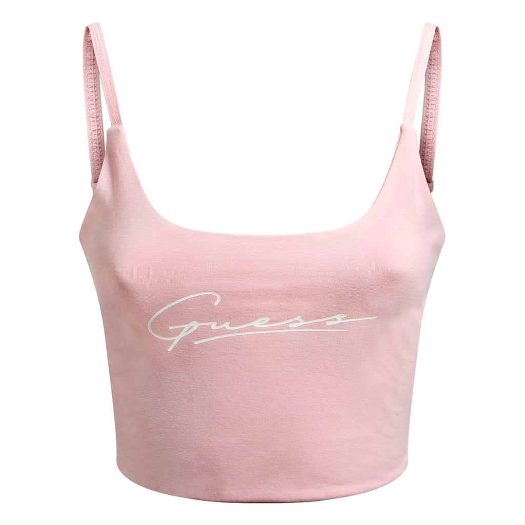 Guess Dolly Front Logo Top - Taffy Light Pink - Utility Bear