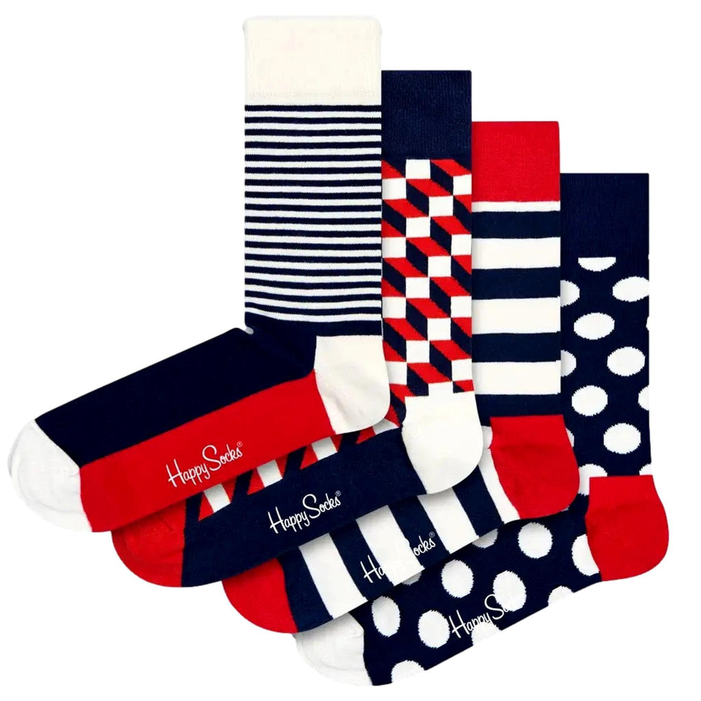 Happy Socks 4 Pack Classic Navy Socks Gift Set - Utility Bear
