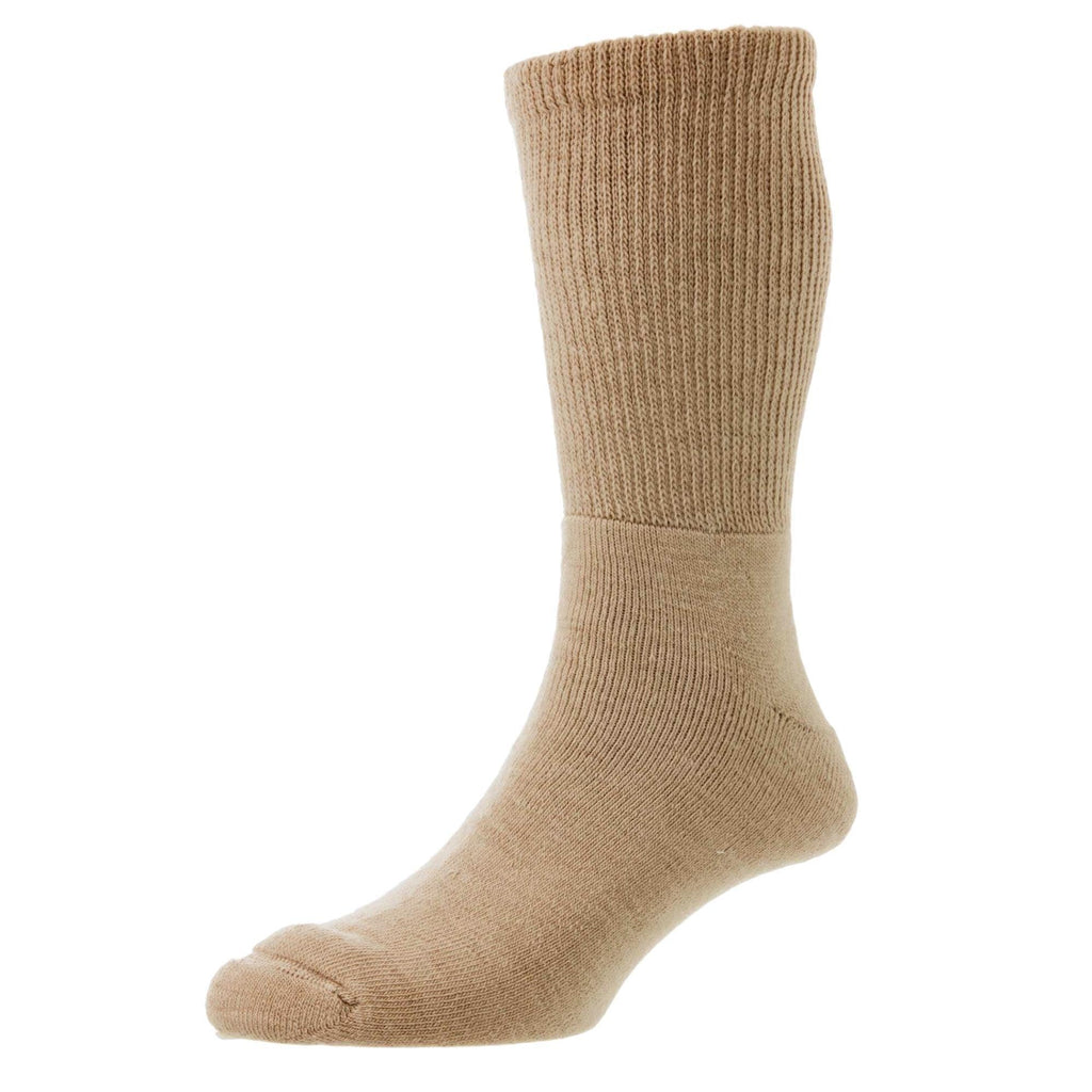 Hj Hall Wool Diabetic Socks - Beige - Utility Bear