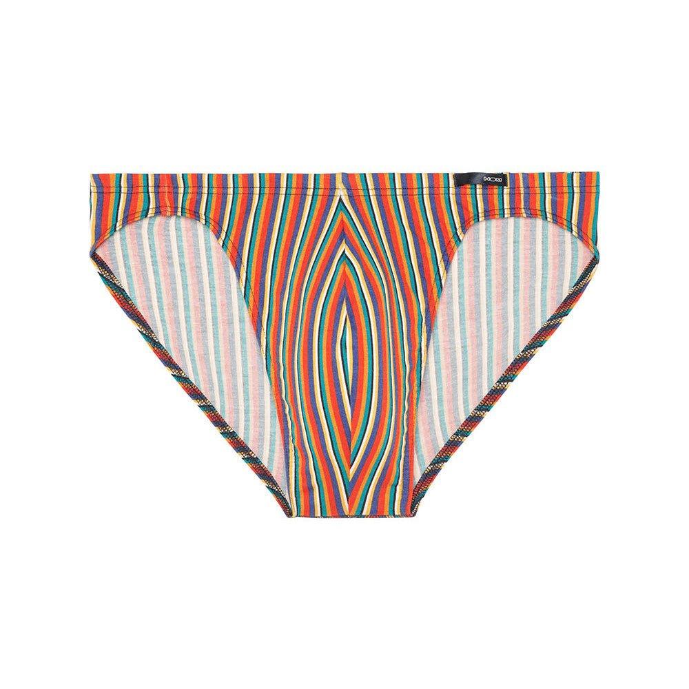 Hom Petero Comfort Micro Briefs - Multicolor Stripes - Utility Bear