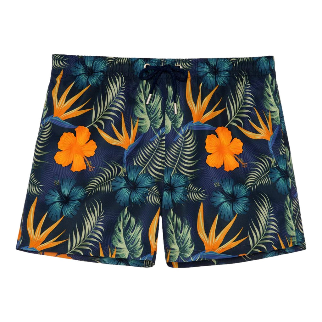 HOM Tiki Swim Shorts - Navy Print - Utility Bear