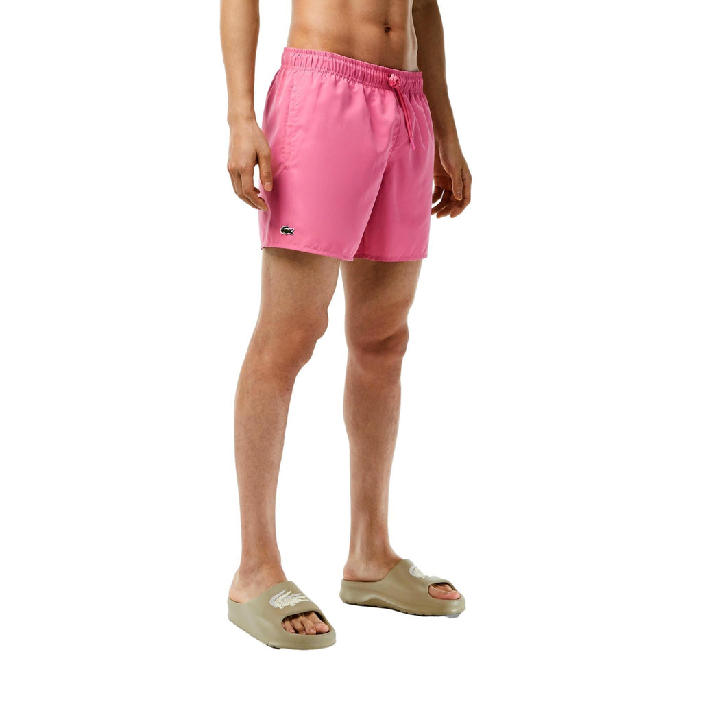 Lacoste Men's Light Quick-Dry Swim Shorts - Reseda Pink - Utility Bear