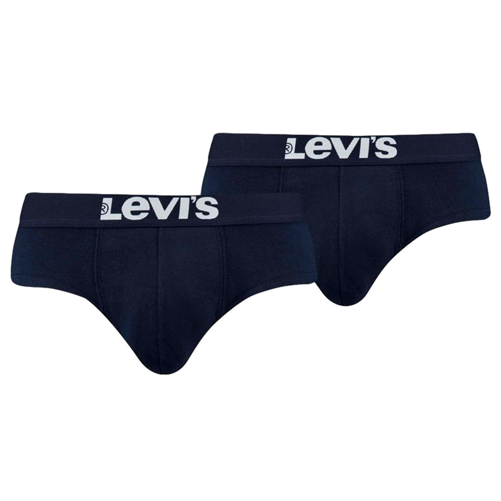 Levi'S 2 Pack Solid Basic Brief - Navy - Utility Bear