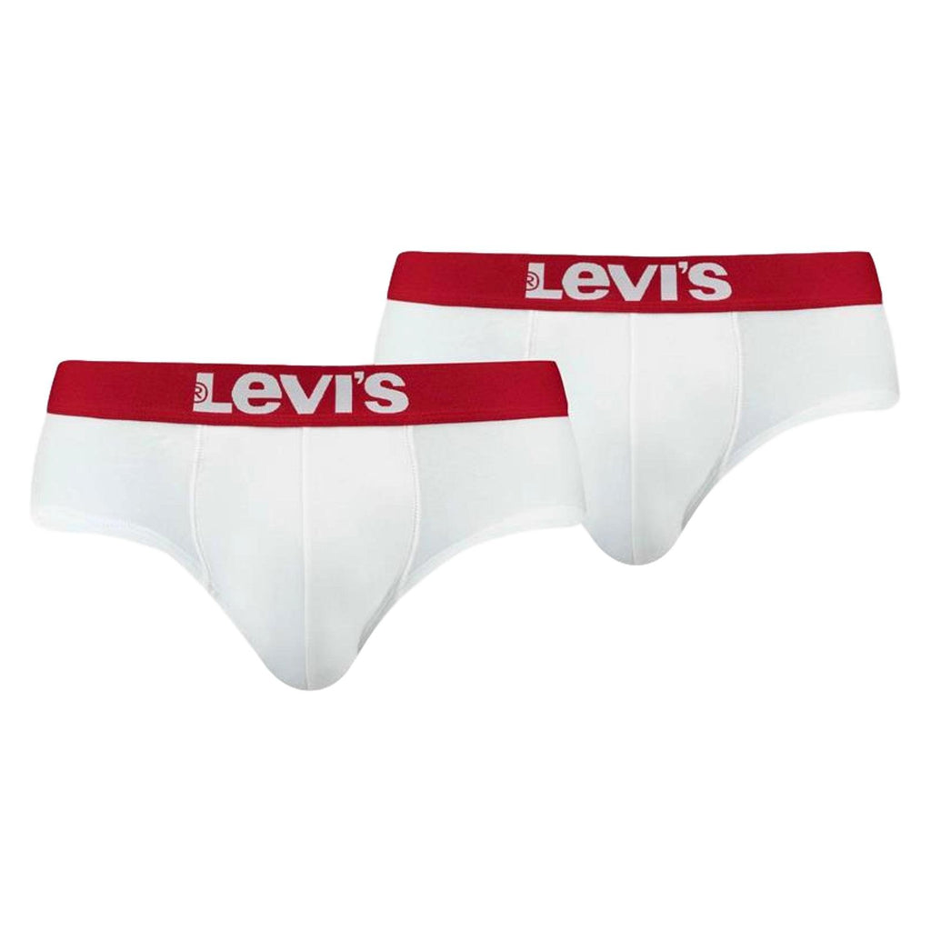Levi'S 2 Pack Solid Basic Brief - White/White - Utility Bear