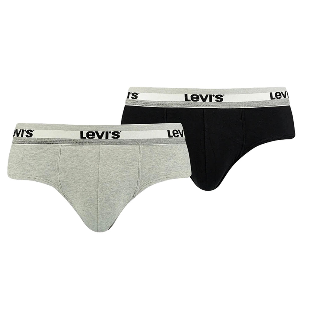 Levi'S 2 Pack Sportswear Brief - Grey Melange/Black - Utility Bear