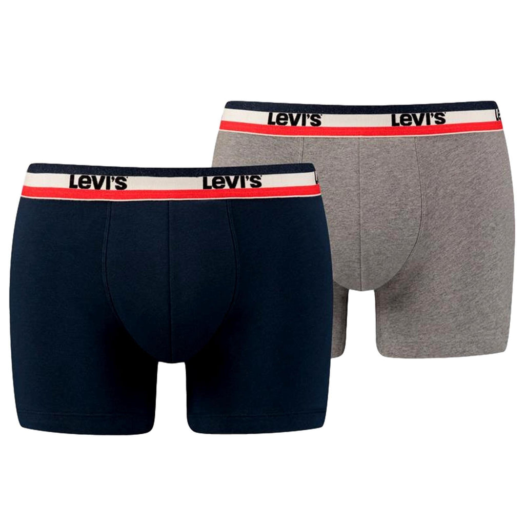 Levi'S 2 Pack Sportswear Logo Colour Boxer Brief - Dress Blues - Utility Bear