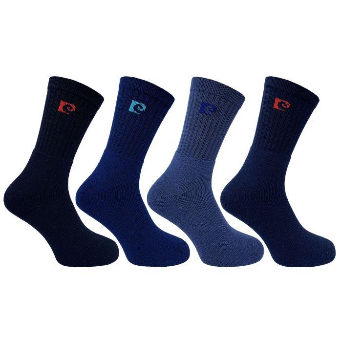 Pierre Cardin 4Pk Men's Active Sport Cushioned Socks - Navy - Utility Bear