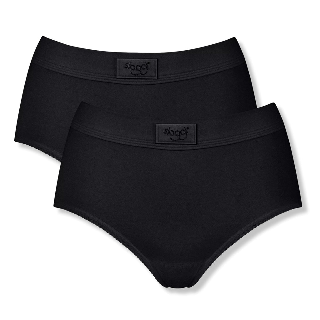 Sloggi Basic+Maxi C3P women's panties, white-coffee-black