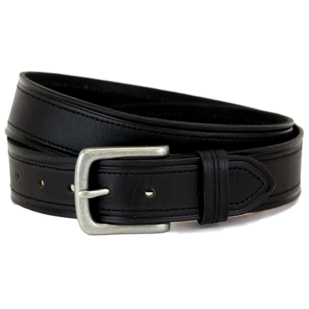 Sophos 40Mm Creasewheel Edge Leather Belt - Black - Utility Bear