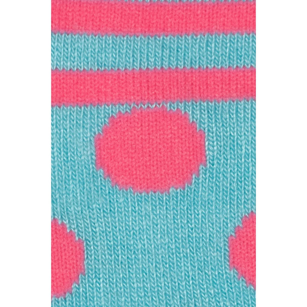 Swole Panda Womens Blue & Pink Polka Dot Bamboo Socks - Utility Bear