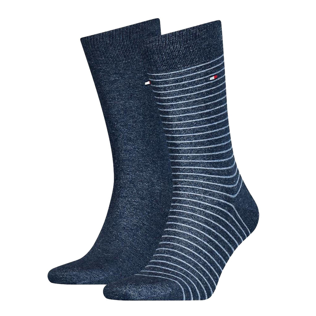 Tommy Hilfiger 2 Pack Small Stripe Socks - Jeans - Utility Bear