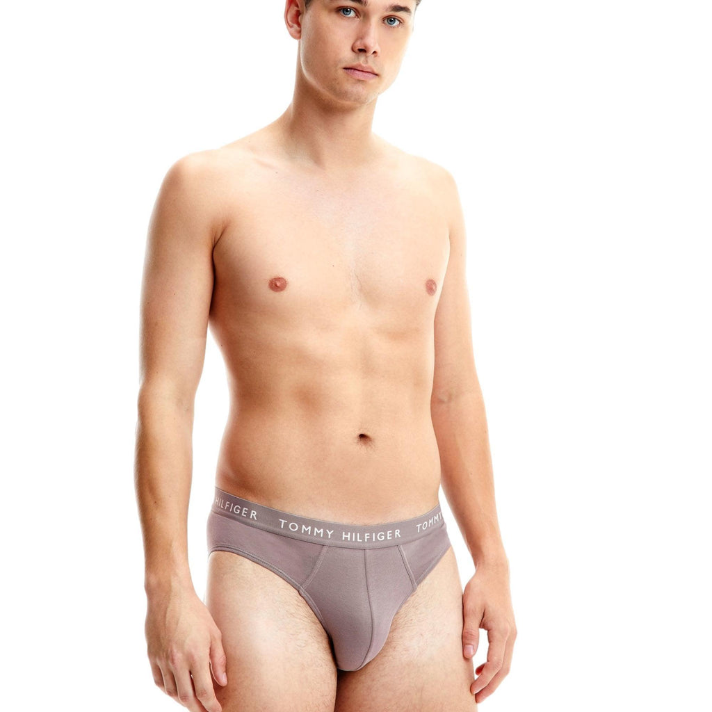 Tommy Hilfiger 3 Pack Stretch Recycled Cotton Briefs - Black/Sublunar/White - Utility Bear