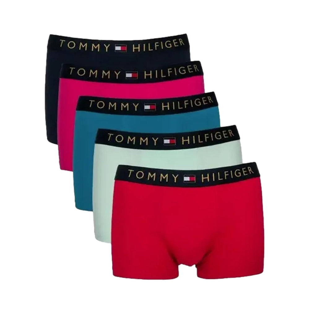 Tommy Hilfiger 5 Pack Recycled Cotton Trunks - Bz,Dew,Bteal,Dst S/Br - Utility Bear