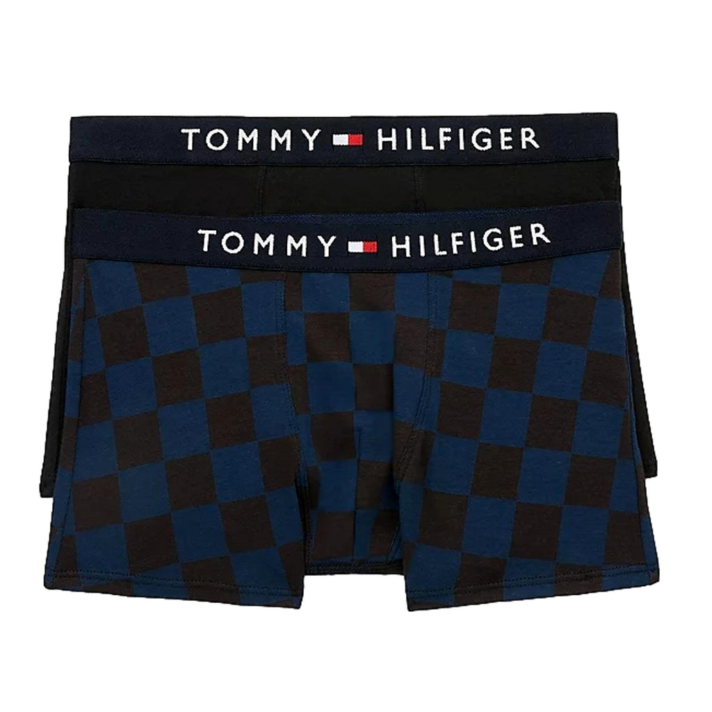 Tommy Hilfiger Boys 2 Pack Checkerboard Trunk - Checkboard/Black - Utility Bear