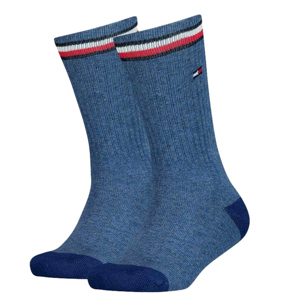 Tommy Hilfiger Kids 2 Pack Iconic Sports Socks - Jeans - Utility Bear