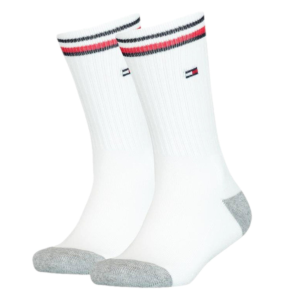 Tommy Hilfiger Kids 2 Pack Iconic Sports Socks - White - Utility Bear