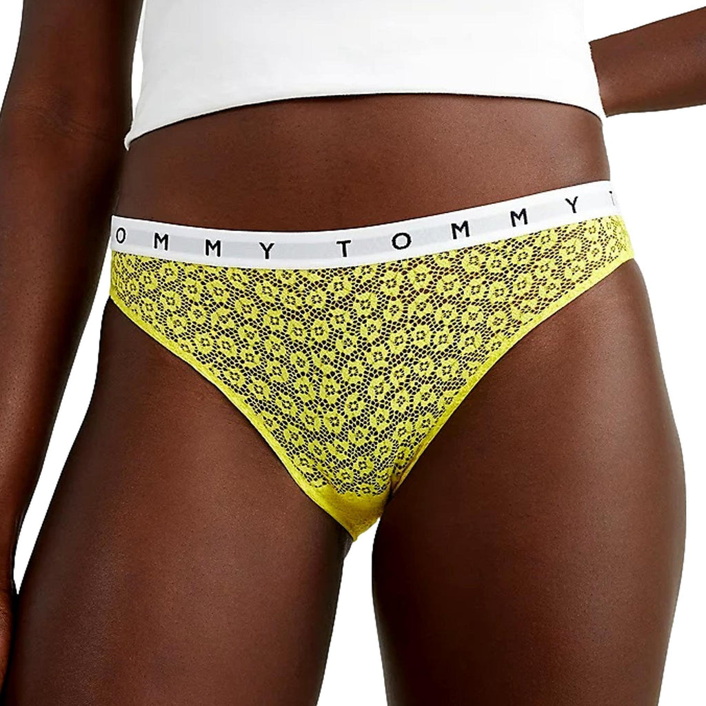 Tommy Hilfiger Lace Bikini Brief 3 Pack - Solar Yellow/Green Mal/Pink Amour - Utility Bear