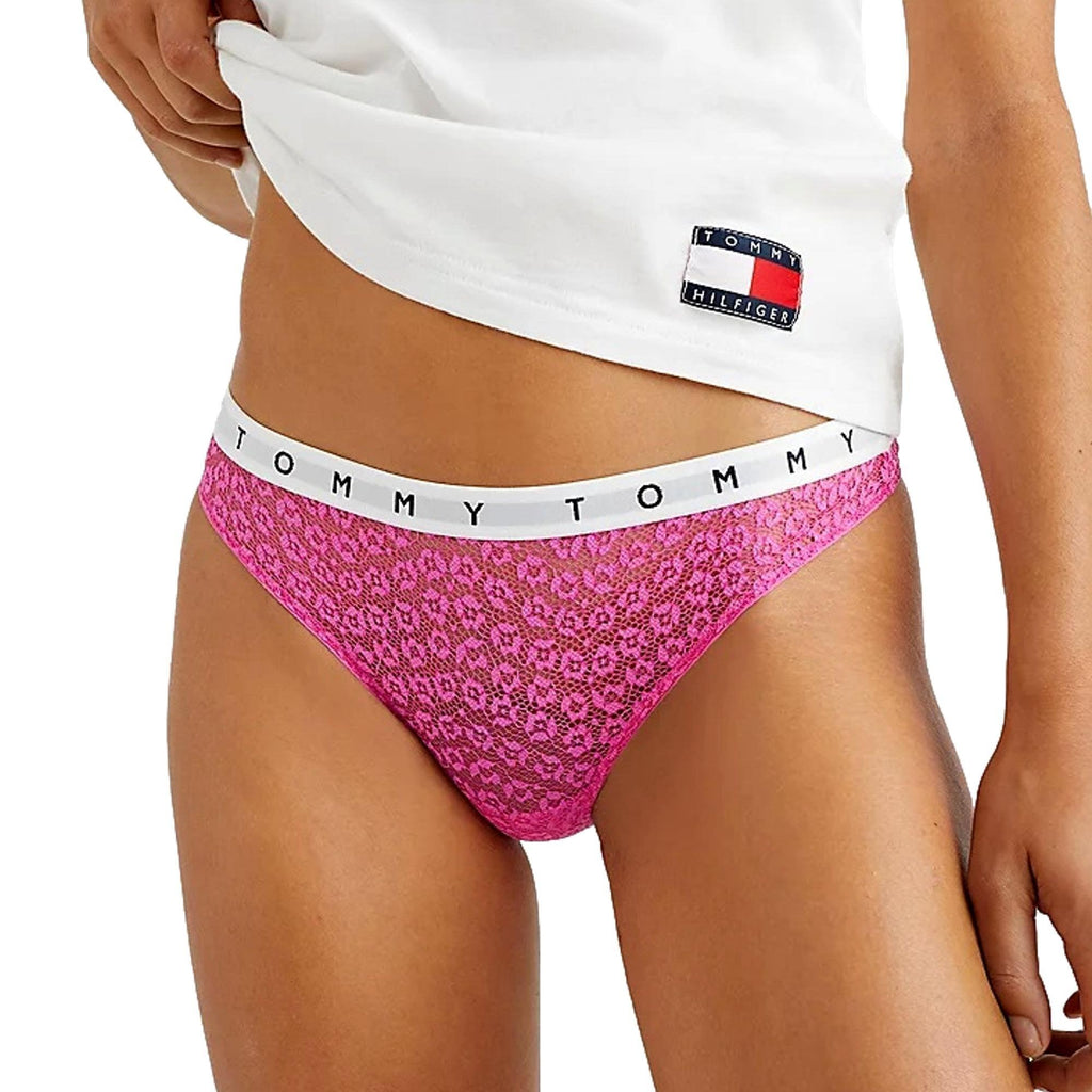 Tommy Hilfiger Lace Thong 3 Pack - Solar Yellow/Green Mal/Pink Amour - Utility Bear