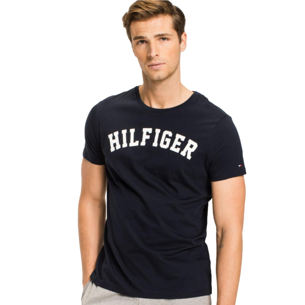 tommy Hilfiger Logo Cotton T-Shirt - Navy Blazer - Utility Bear