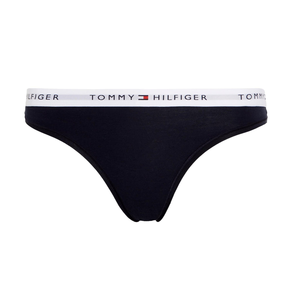 Tommy Hilfiger Logo Waistband Thong - Desert Sky - Utility Bear