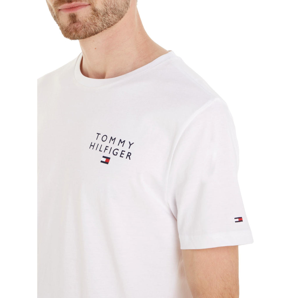 Tommy Hilfiger Men's Logo Short Sleeve T-Shirt - White - Utility Bear