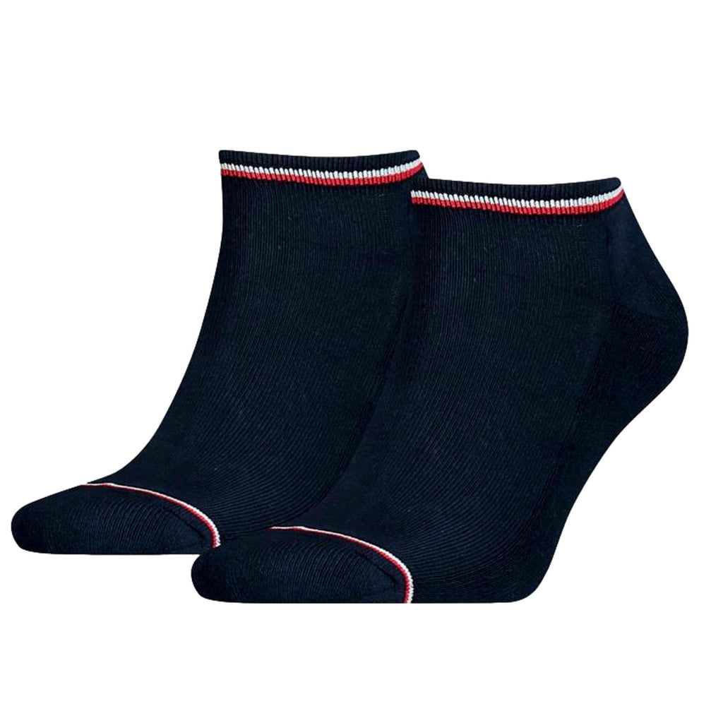 Tommy Hilfiger Mens Iconic Sports Sneaker Sock 2 Pack - Dark Navy - Utility Bear