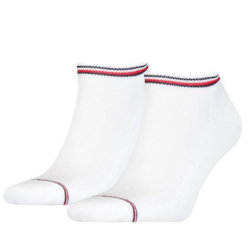 Tommy Hilfiger Mens Iconic Sports Sneaker Sock 2 Pack - White - Utility Bear