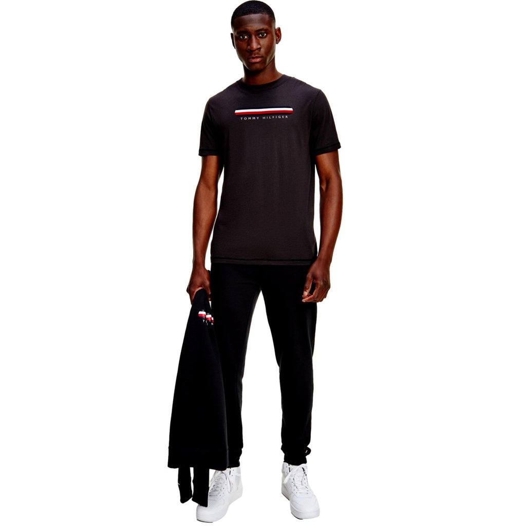 Tommy Hilfiger Mens Short Sleeve Sustainable Modal T-Shirt - Black - Utility Bear